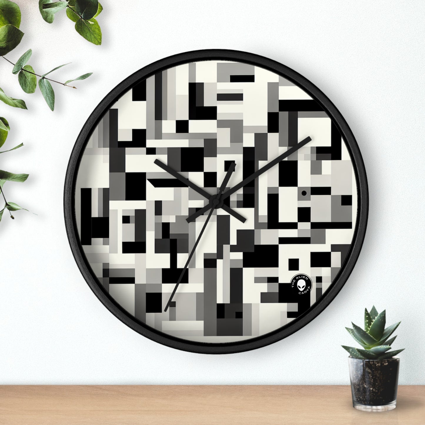 "Cityscape in Analytical Cubism" - The Alien Wall Clock Analytical Cubism