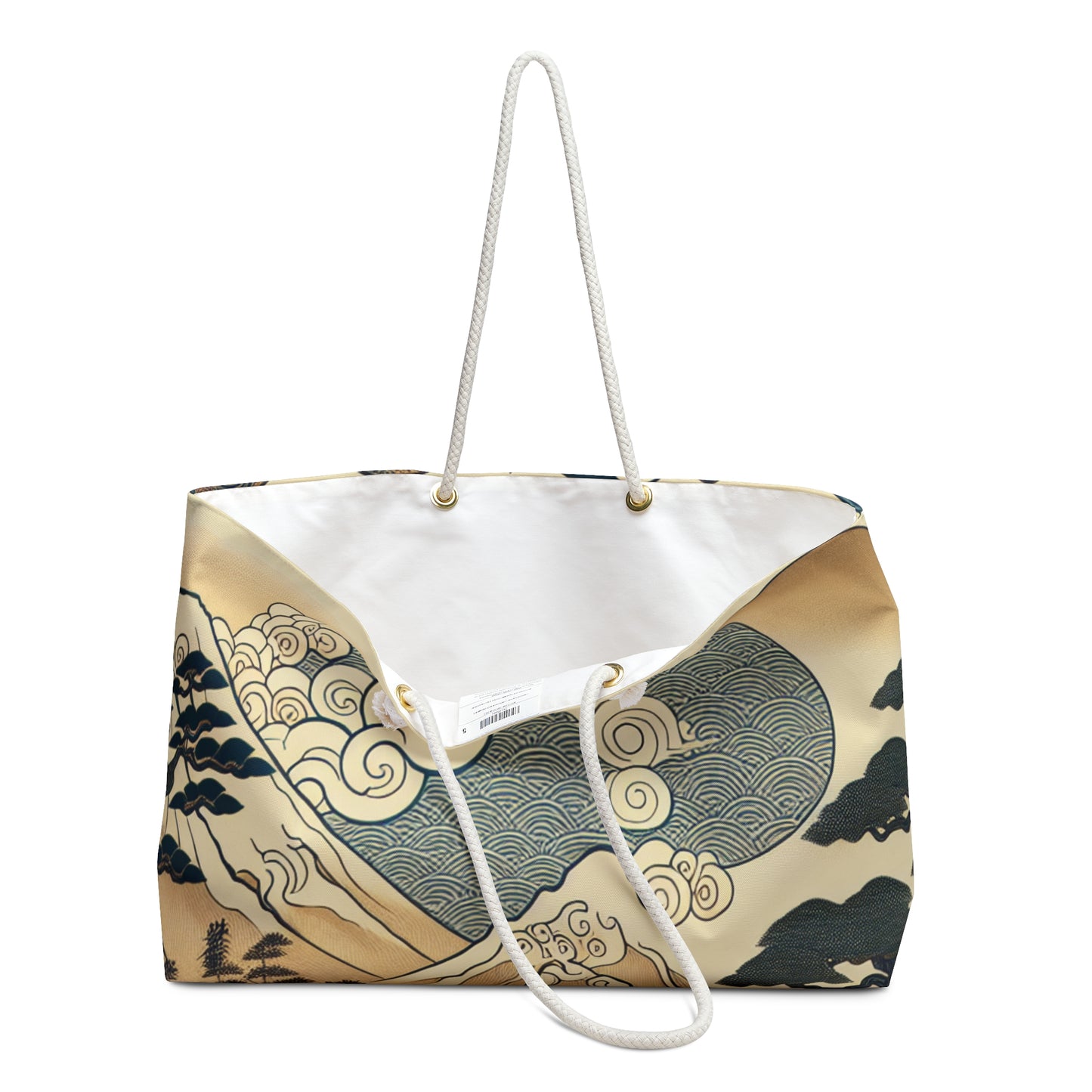 "Les rêves festifs d'Edo" - Le sac de week-end Alien Ukiyo-e (impression japonaise sur bois)