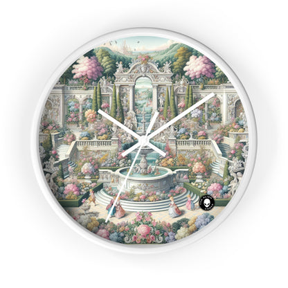 "Garden Elegance: A Rococo Affair" - L'horloge murale Alien Rococo