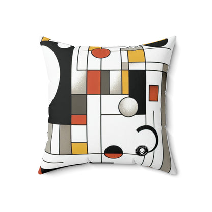 "Equilibrium in Abstract: Geometric Suprematism"- The Alien Spun Polyester Square Pillow Suprematism