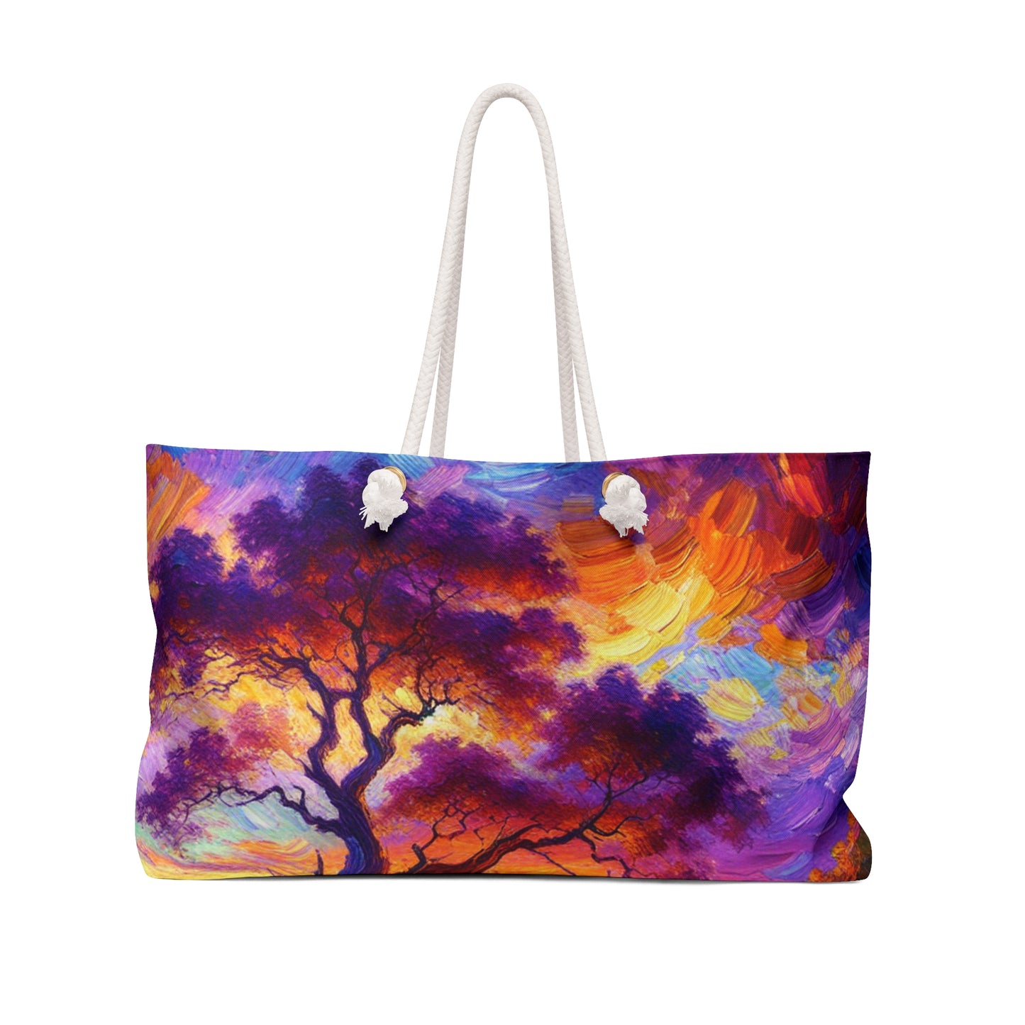 "Boulevards d'illumination : un paysage urbain post-impressionniste vibrant" - The Alien Weekender Bag