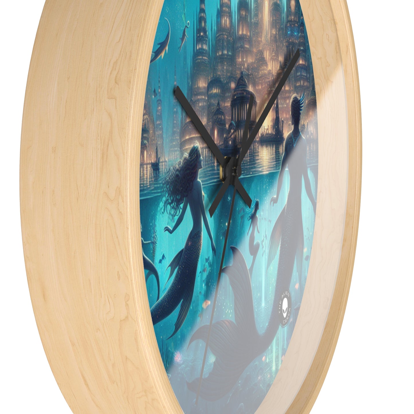 "Atlantis Illuminated: A City of Mystical Sea Creatures" - The Alien Wall Clock