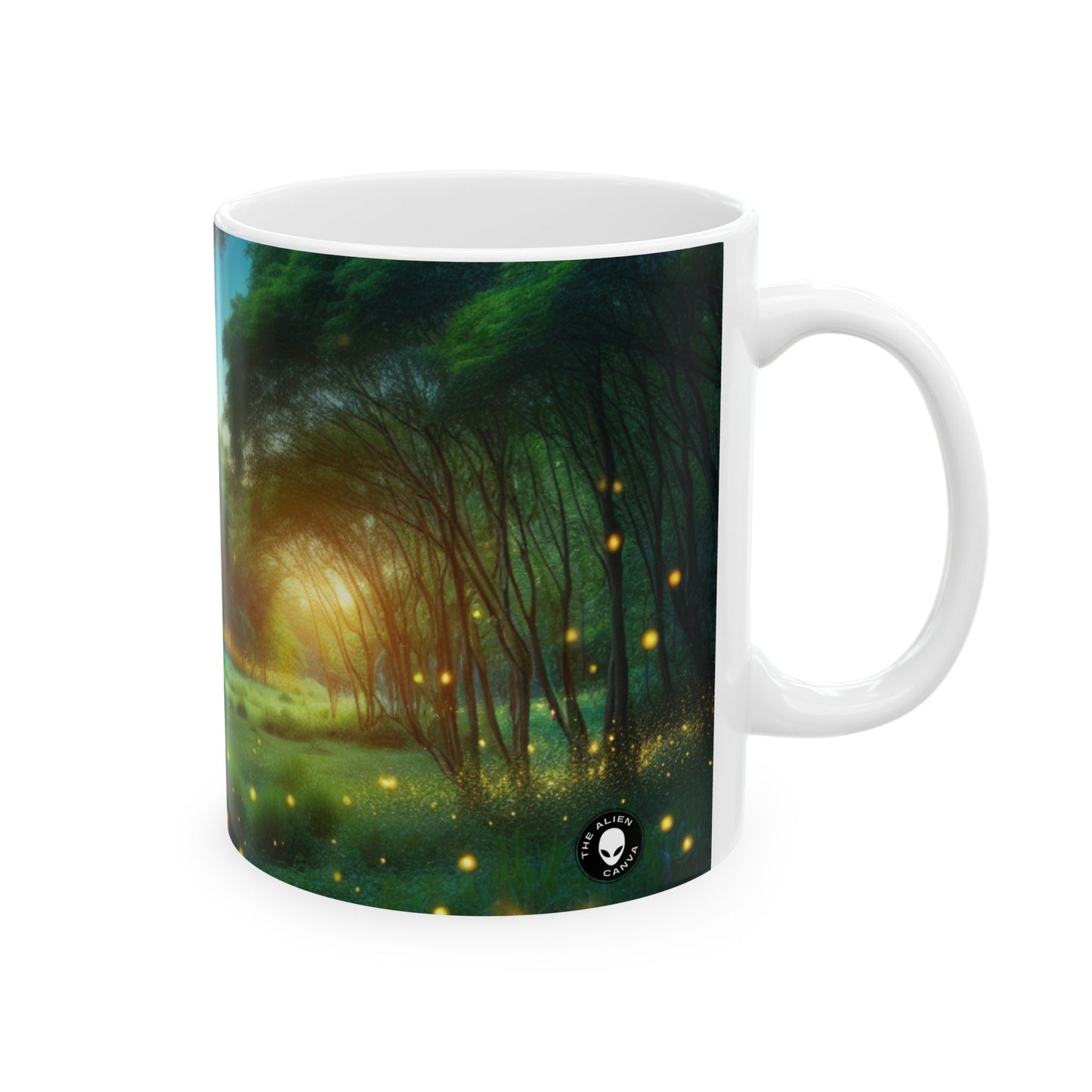 "Firefly Dusk" - Taza de cerámica alienígena de 11 oz