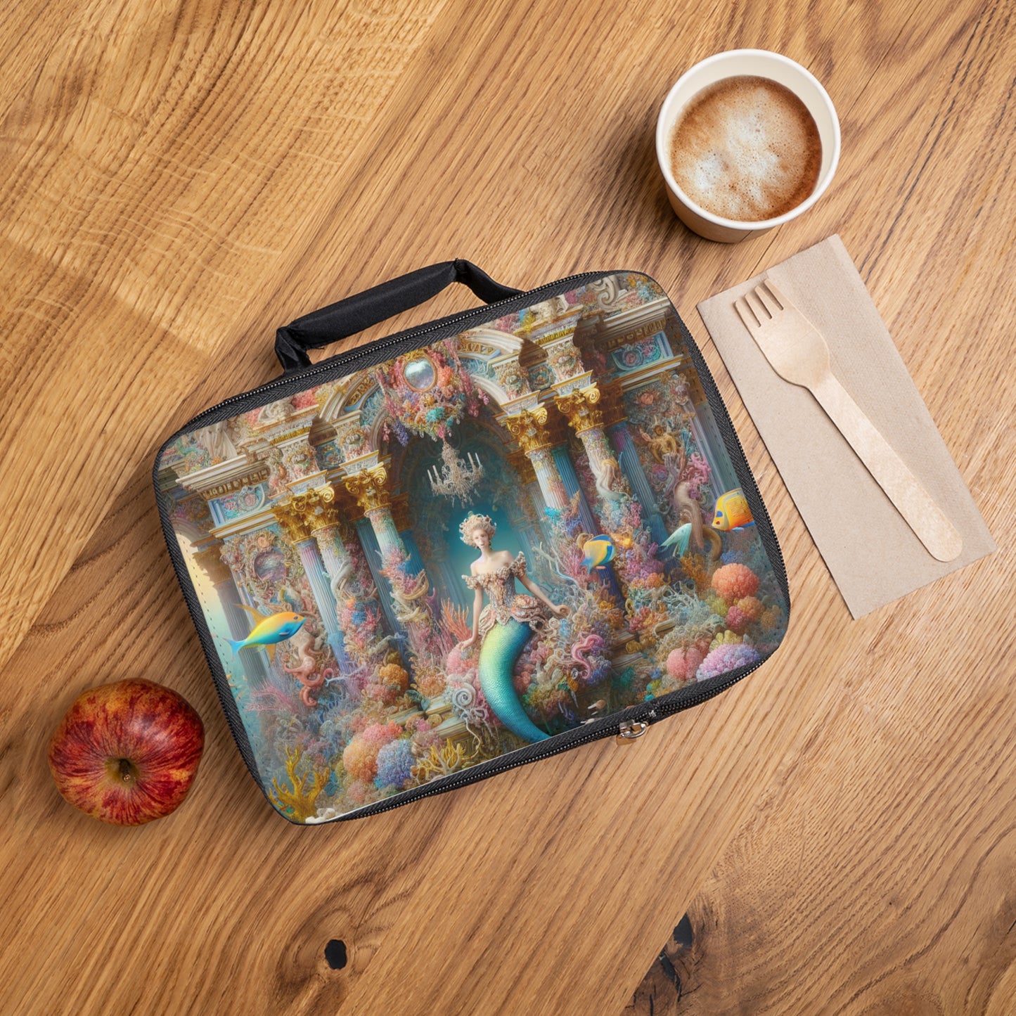 "Underwater Splendor: A Rococo Mermaid Palace" - The Alien Lunch Bag Rococo Style