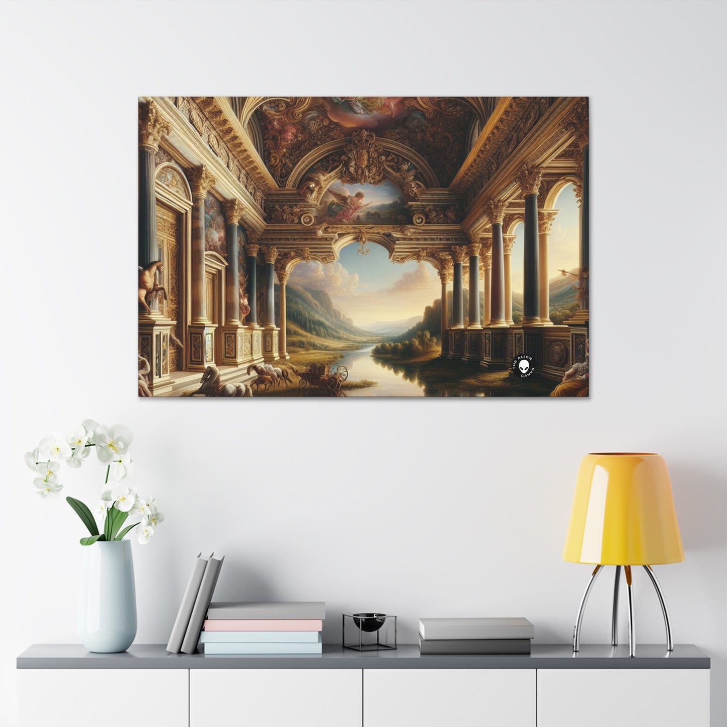 "Une odyssée néo-Renaissance : un panorama moderne" - The Alien Canva Renaissance Art