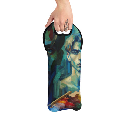 "Soothing Gaze" - The Alien Wine Tote Bag Expressionism Style