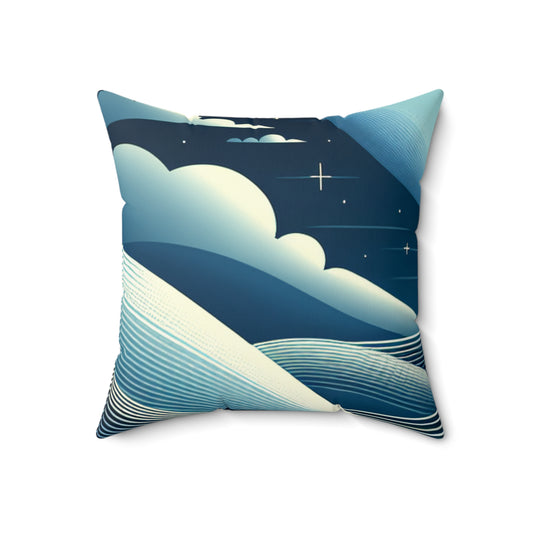 "Moonlit Haven"- The Alien Spun Polyester Square Pillow