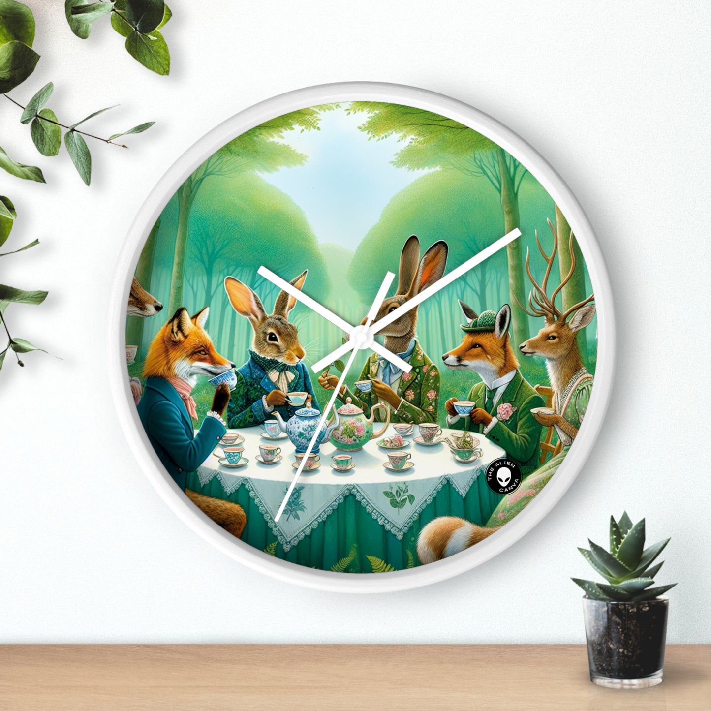 "Enchanted Tea in the Forest" - The Alien Wall Clock