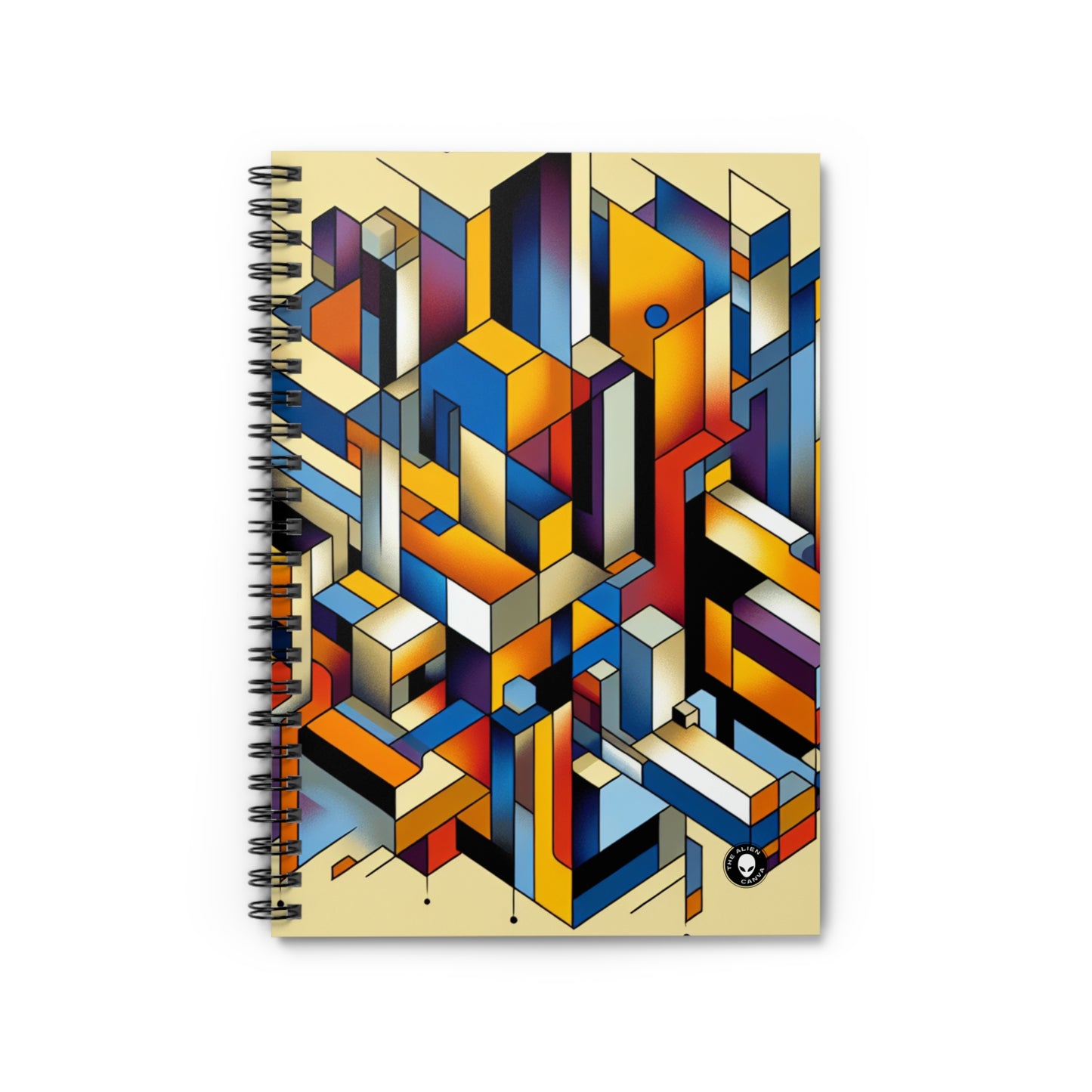 "Metropolis Pulse" - El cuaderno de espiral alienígena (línea reglada) Cubofuturismo