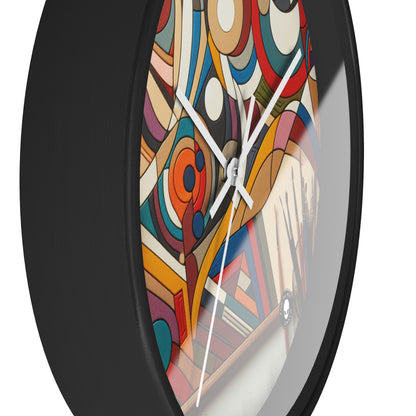 "Nightlife Chaos: A Dynamic Abstract Tribute to the City's Vibrant Energy" - The Alien Wall Clock Abstract Art