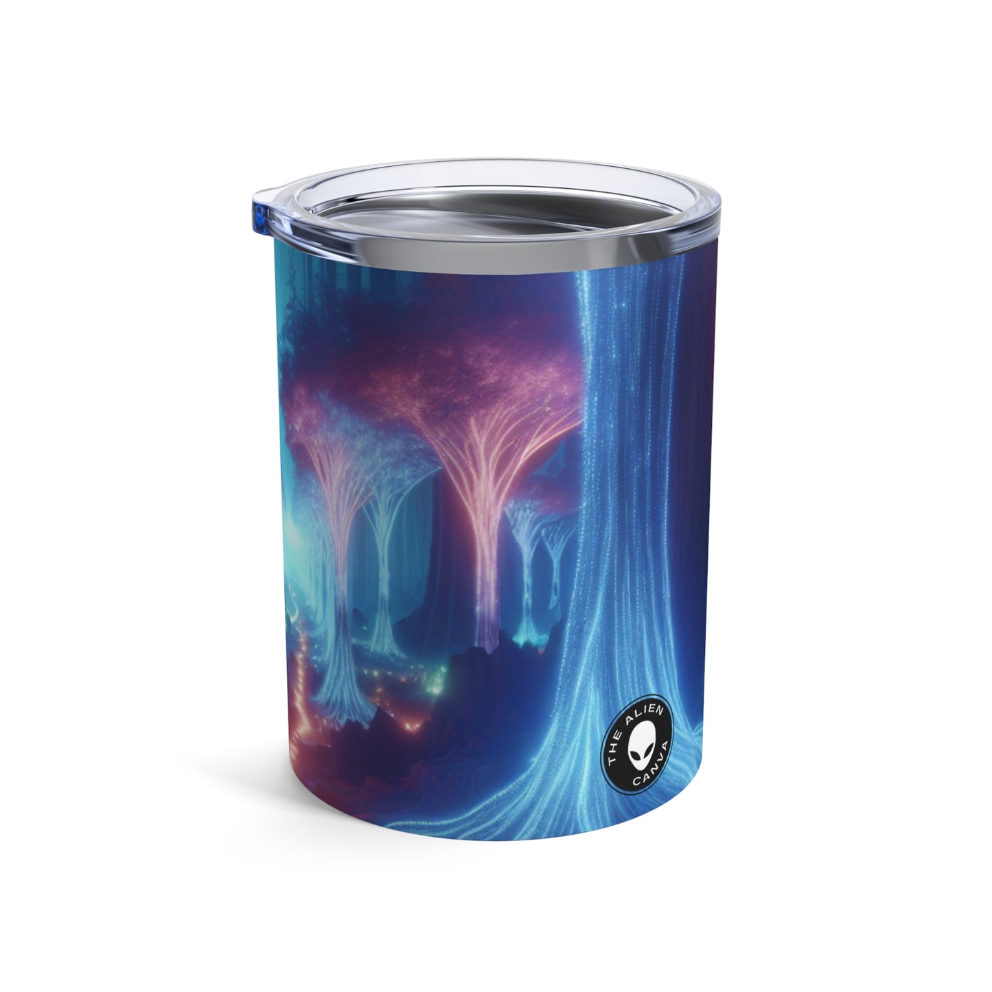 "Forêt enchantée lumineuse : un voyage dans l'inconnu" - The Alien Tumbler 10oz