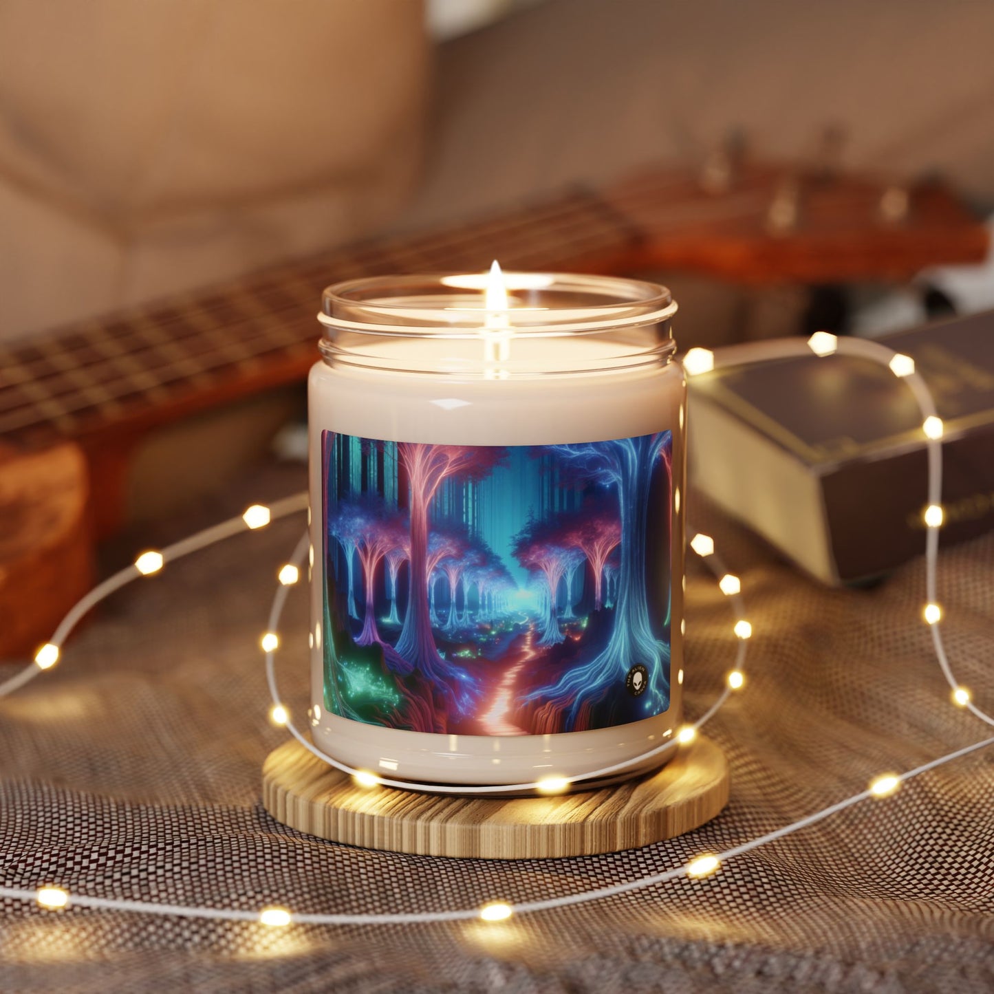 "Glowing Enchanted Forest: A Journey into the Unknown" - The Alien Scented Soy Candle 9oz