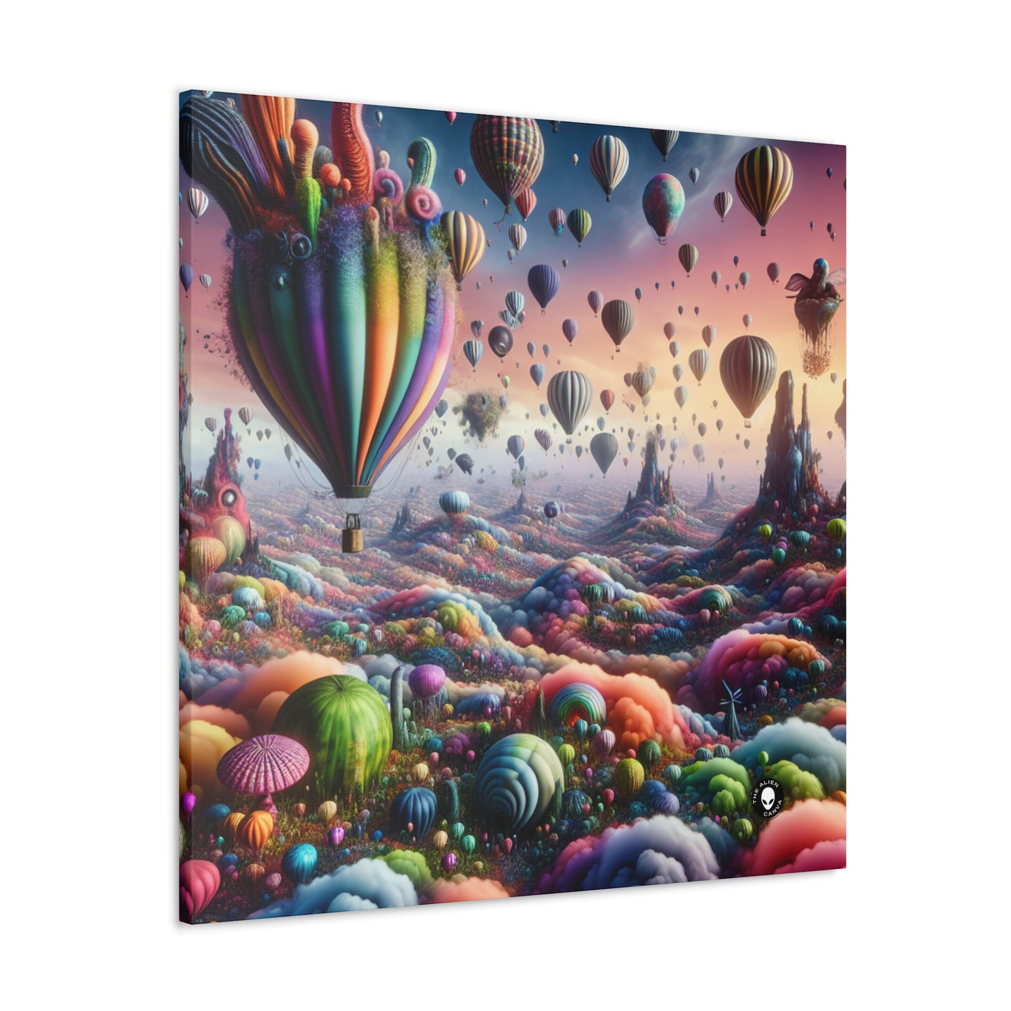 "Whimsical Sky: A Surreal Balloon Adventure" - The Alien Canva