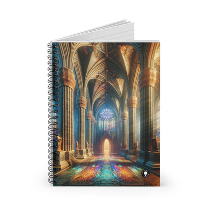 Shadows of the Gothic Cathedral - The Alien Spiral Notebook (Ruled Line) Gothic Art