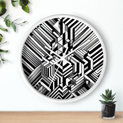 "Percepción en movimiento: una obra maestra del arte óptico alucinante" - The Alien Wall Clock Op Art