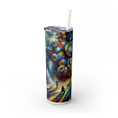 « Vol de l'artiste : une danse synchronisée avec la nature » - The Alien Maars® Skinny Tumbler avec paille 20oz Performance Art