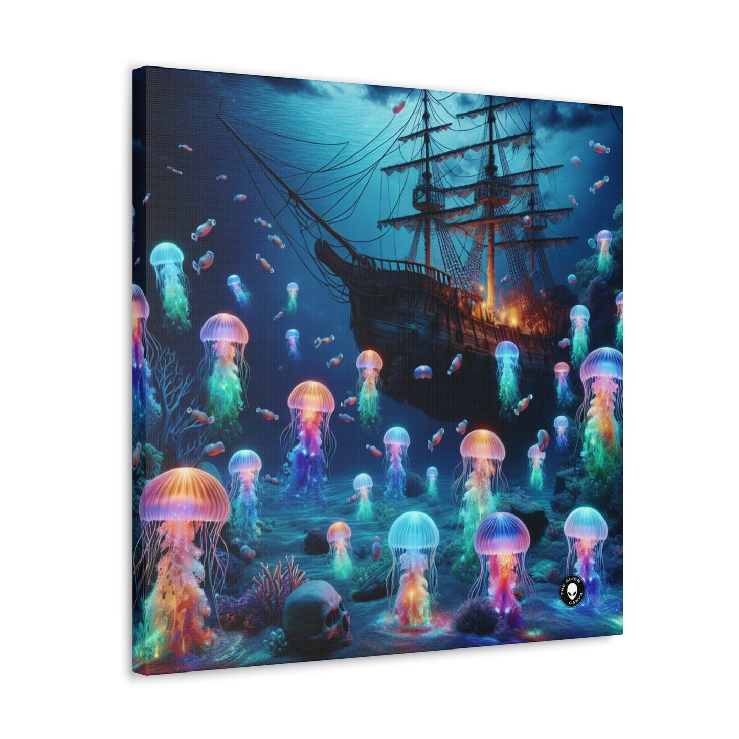 "Glowing Jellyfish Paradise: A Dreamy Underwater Adventure" - The Alien Canva