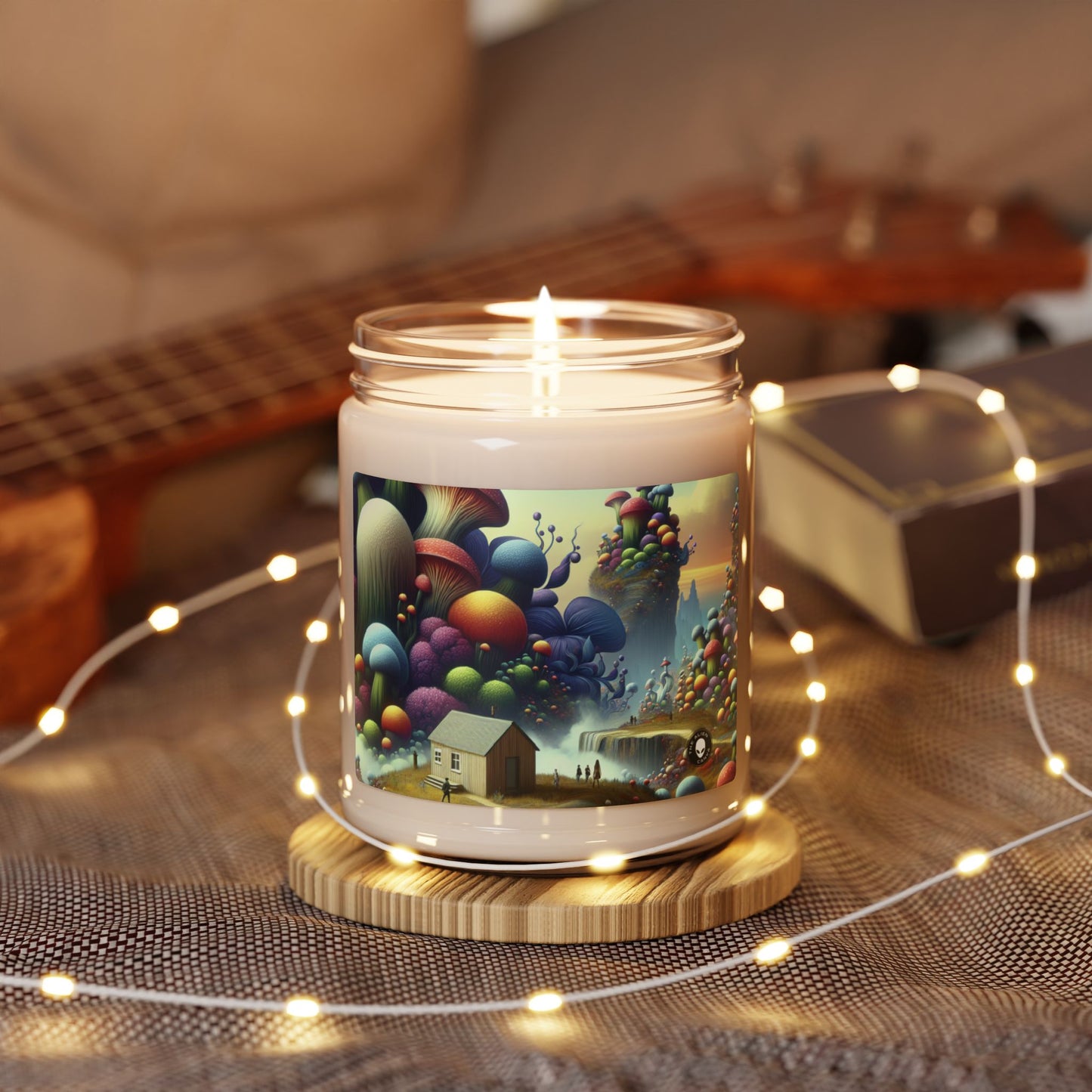 "Giant Flora and Miniature Villages: A Dreamy Wonderland" - The Alien Scented Soy Candle 9oz