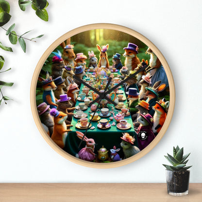 "Enchanted Tea Party in the Forest" - The Alien Wall Clock