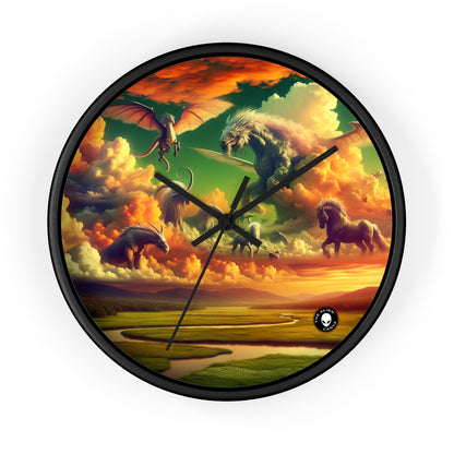 "Skyborne Realms" - The Alien Wall Clock