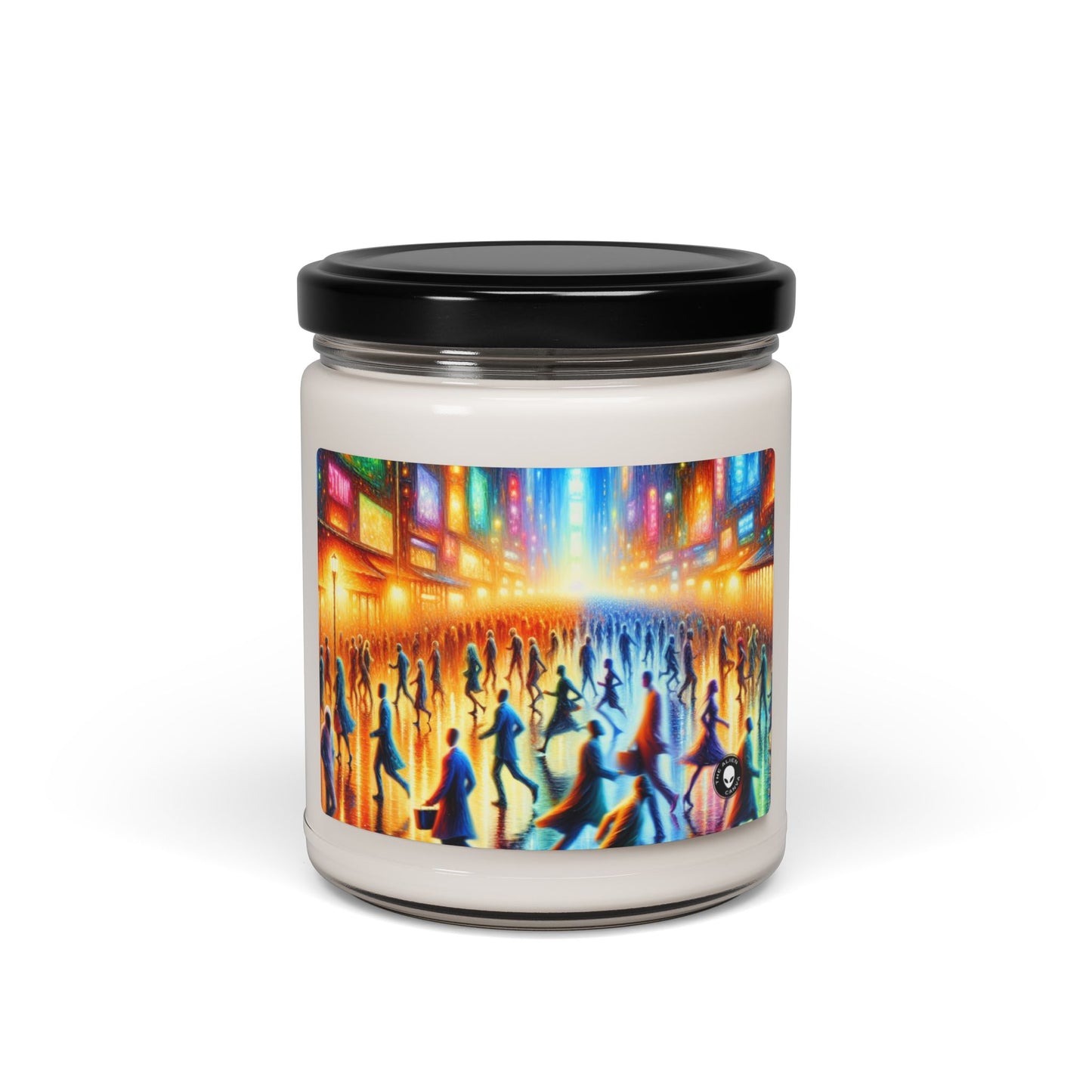 "Neon Nightscapes: A Symphony of City Chaos" - The Alien Scented Soy Candle 9oz