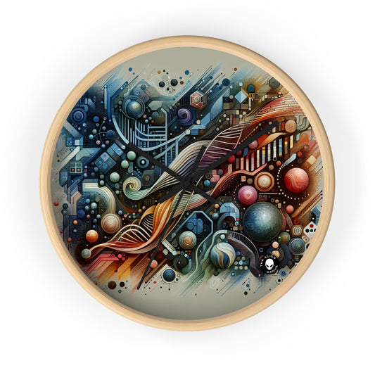 "Biofuturismo: arte inspirado en las alas de mariposa" - El reloj de pared alienígena Bio Art