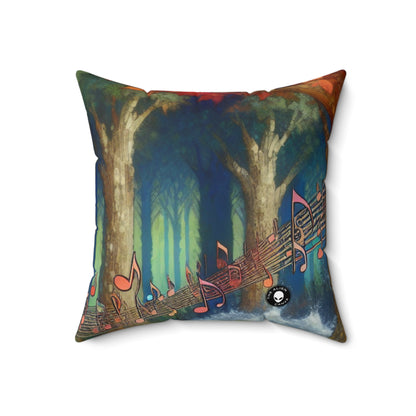 "Melodic Grove"- The Alien Spun Polyester Square Pillow