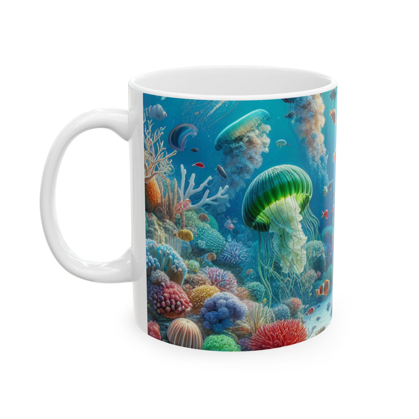 "Jellyfish Fantasy" - The Alien Ceramic Mug 11oz