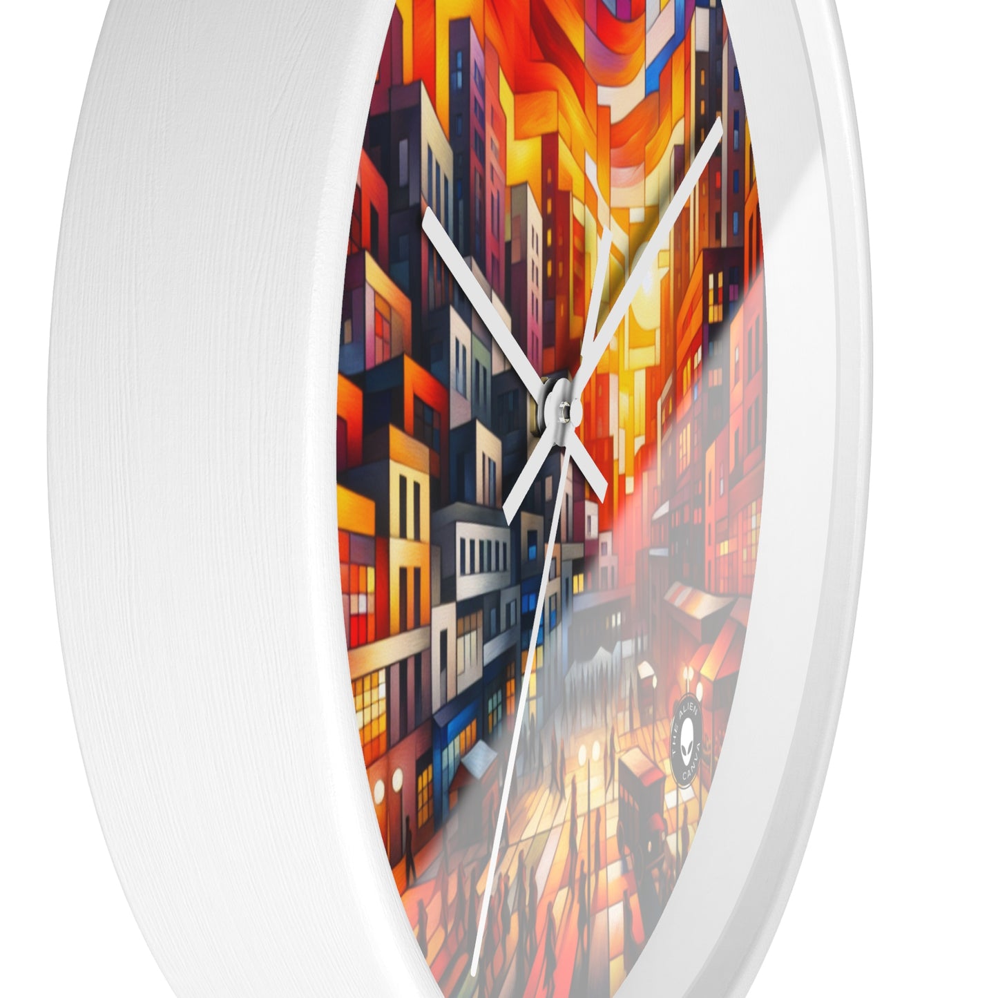 "Déconstruire la réalité : un collage chaotique de pouvoir et de perception" - L'horloge murale extraterrestre Art post-structuraliste