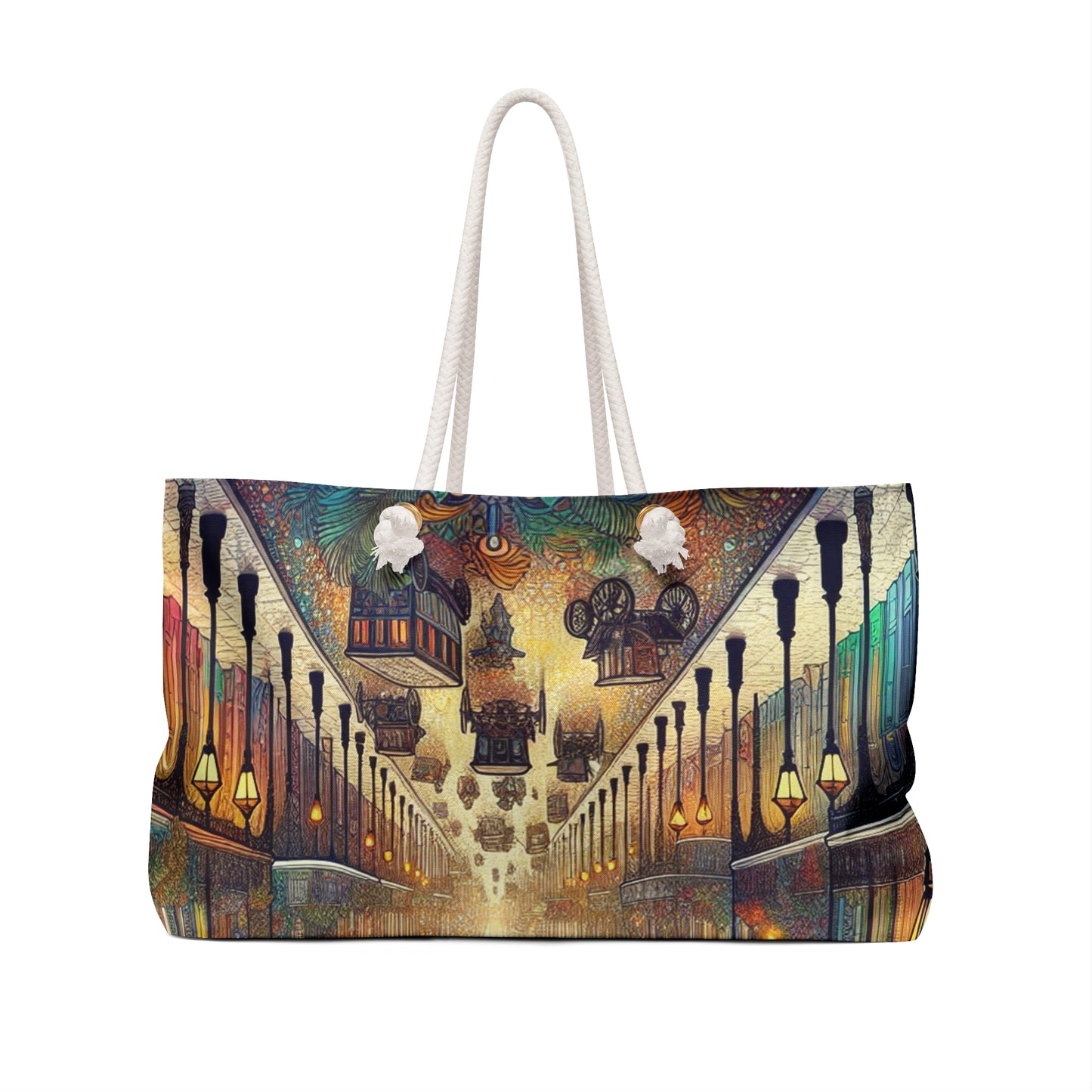 "Vivid Splendor: A Picture of New Orleans's French Quarter" - The Alien Weekender Bag Art Nouveau Style