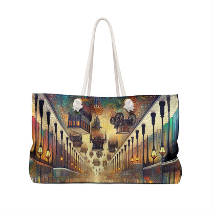 "Vivid Splendor: Una imagen del barrio francés de Nueva Orleans" - El bolso Alien Weekender estilo Art Nouveau