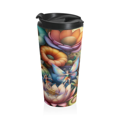 "Enchanted Garden: Where Fairies Dance" - The Alien Stainless Steel Travel Mug