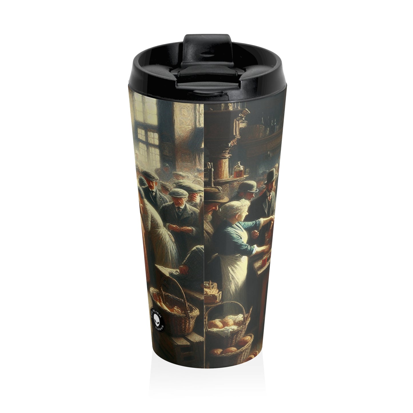 Title: "Conversations for Change" - The Alien Stainless Steel Travel Mug Social Realism