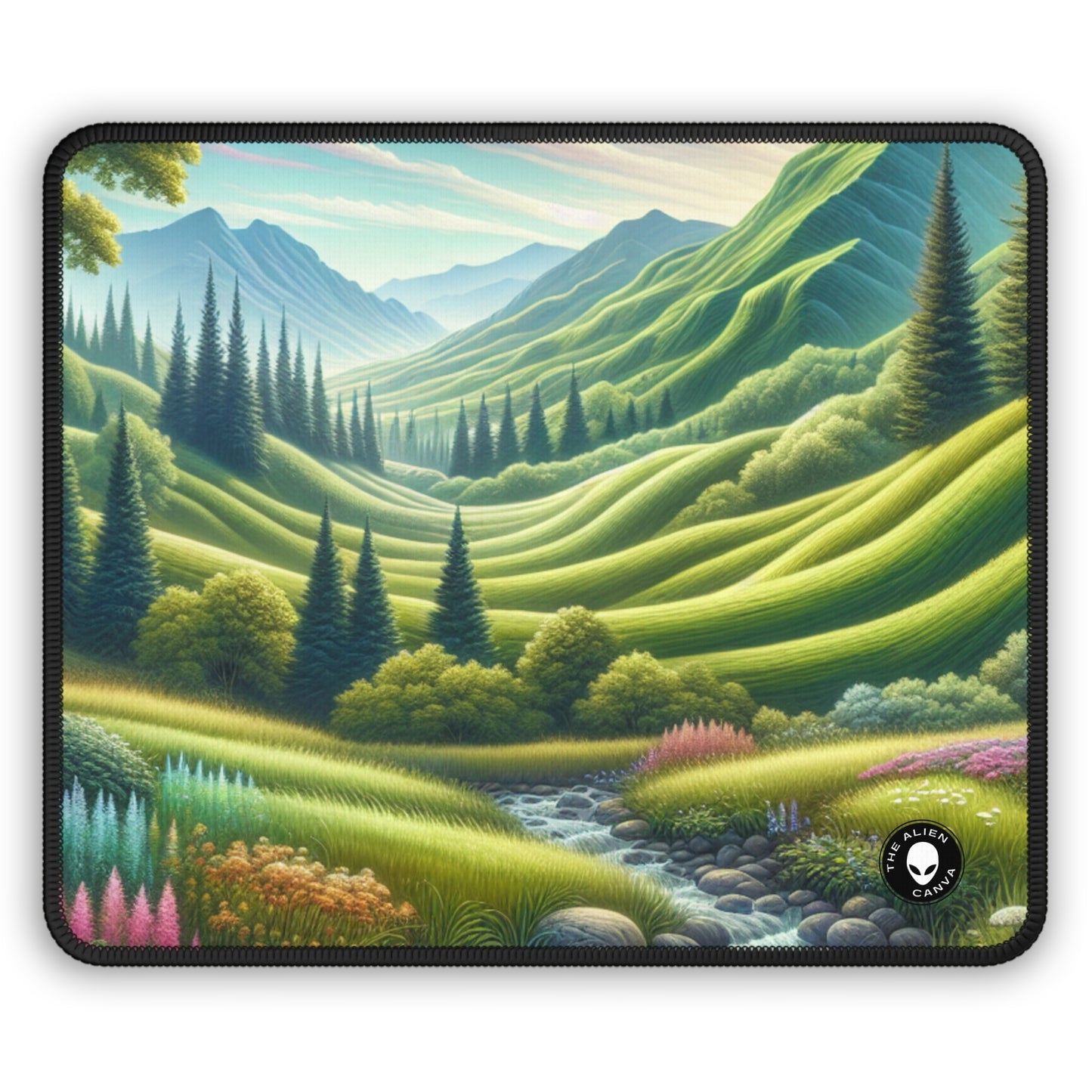 "Seasons in Serenity: An Environmental Art Journey" - The Alien Gaming Mouse Pad Environmental Art