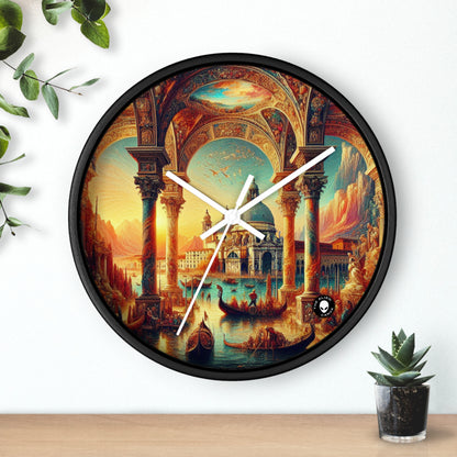 Venetian Dreams: A Fantastical Twist on the Famous Canals - The Alien Wall Clock Venetian School