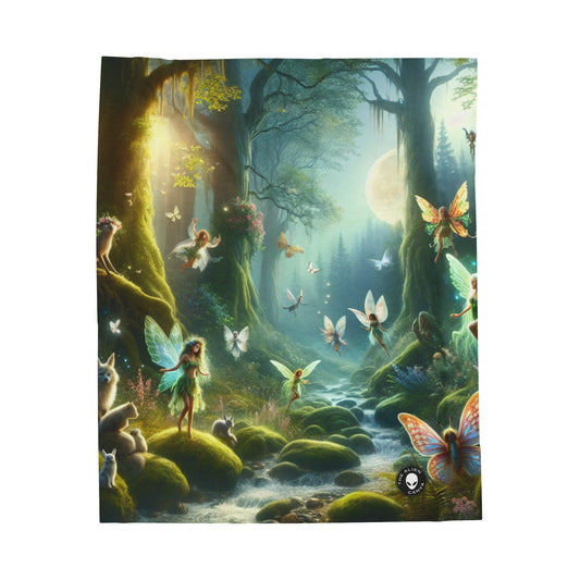 "Enchanted Moonlit Forest" - The Alien Velveteen Plush Blanket