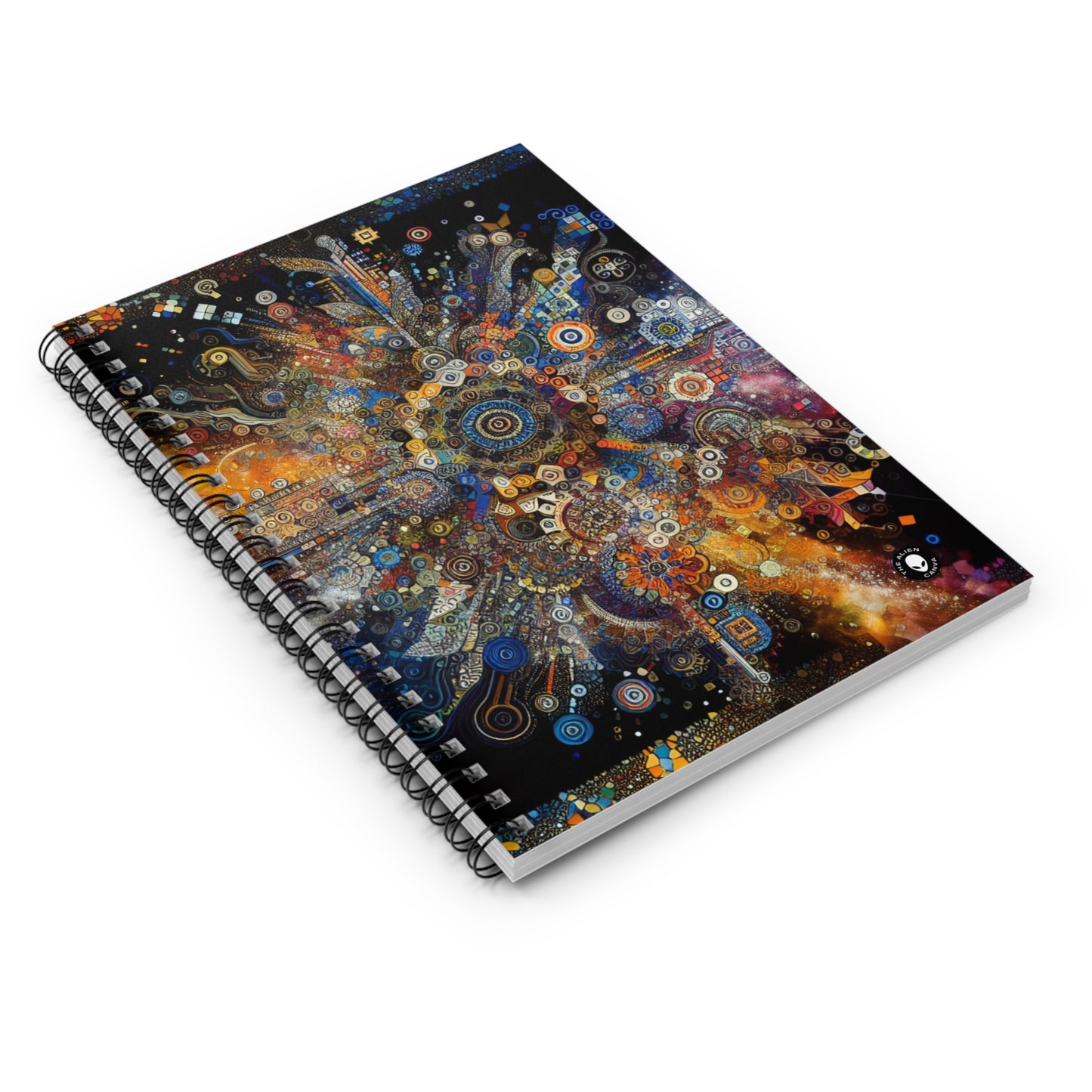 "Starry Night Body Art: Vivid Colors and Swirling Strokes" - The Alien Spiral Notebook (Ruled Line) Body Art