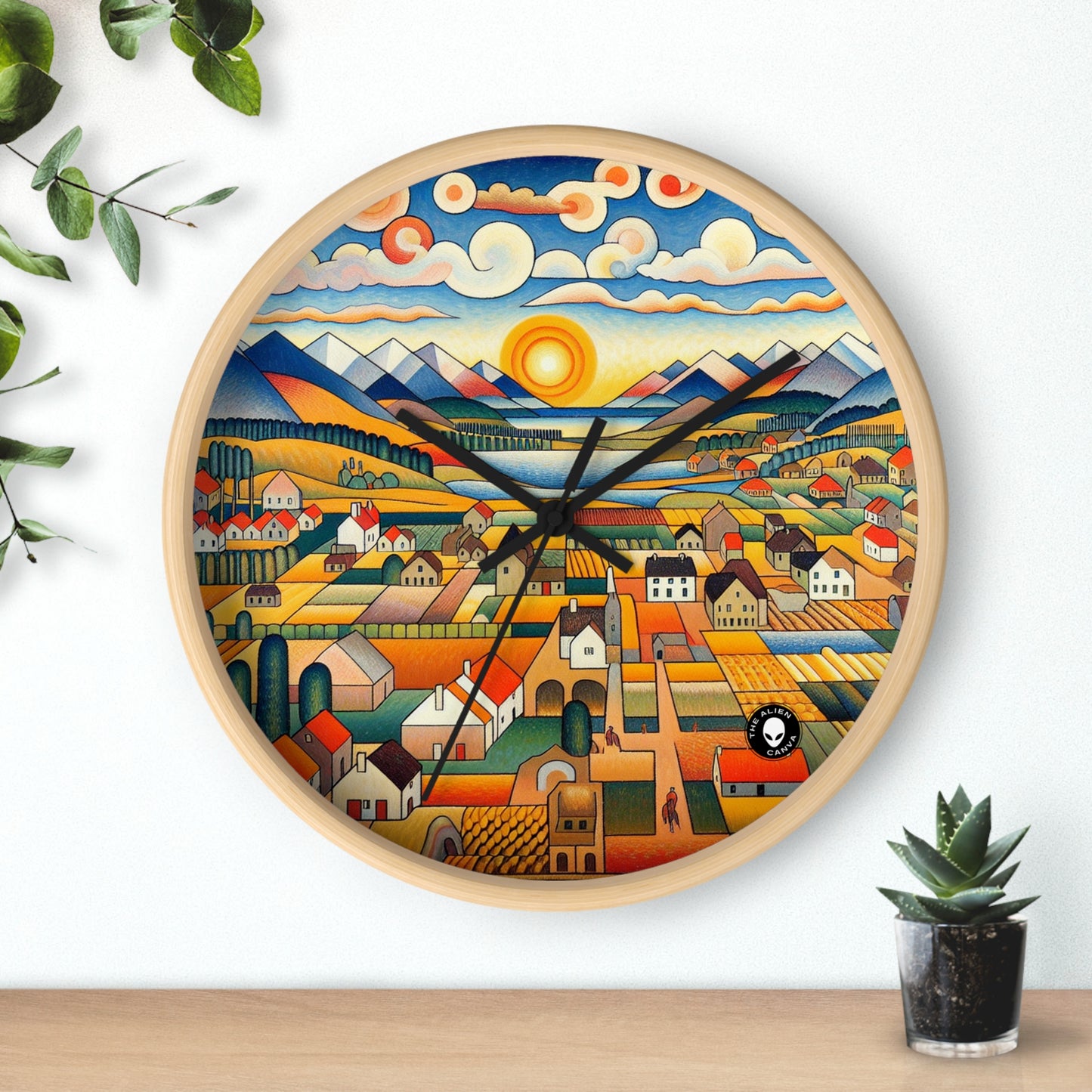 "Primal Paradise: A Vibrant Jungle Celebration" - The Alien Wall Clock Primitivism