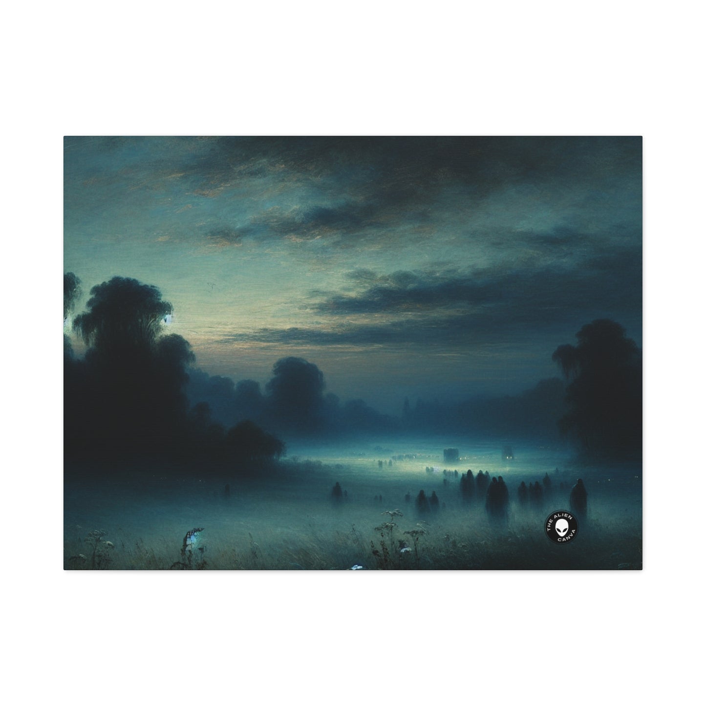 "Misty Twilight : un voyage tonaliste vers une sérénité silencieuse" - The Alien Canva Tonalism