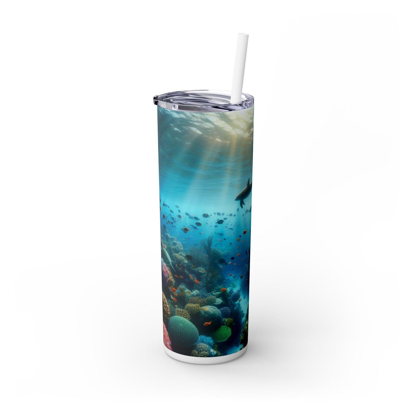 "Sinfonía submarina": vaso estrecho con pajita de 20 oz de Alien Maars®