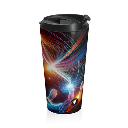 "Realmscape: An Infinite Virtual Odyssey" - The Alien Stainless Steel Travel Mug Virtual Reality Art