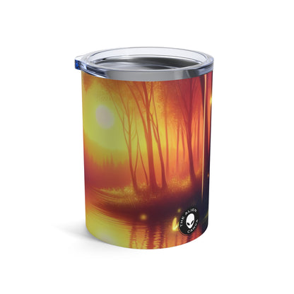 "Dusk Enchantment: A Magical Forest Scene" - The Alien Tumbler 10oz