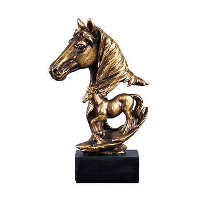 Trongwell Home Decor Bronze Cheval Sculpture Statue Salon