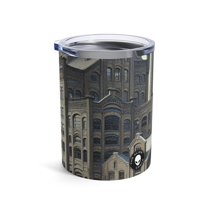 "Urban Precision: Modern Cityscape in the Style of Precisionism" - The Alien Tumbler 10oz Precisionism