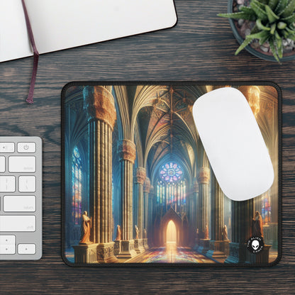 Shadows of the Gothic Cathedral - The Alien Gaming Mouse Pad Gothic Art