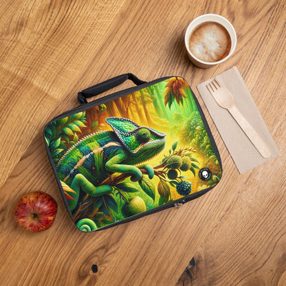 "Bois vibrants et camouflage caméléon" - Le sac à lunch Alien