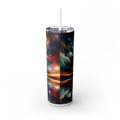 Galactic Reflections - The Alien Maars® Skinny Tumbler with Straw 20oz