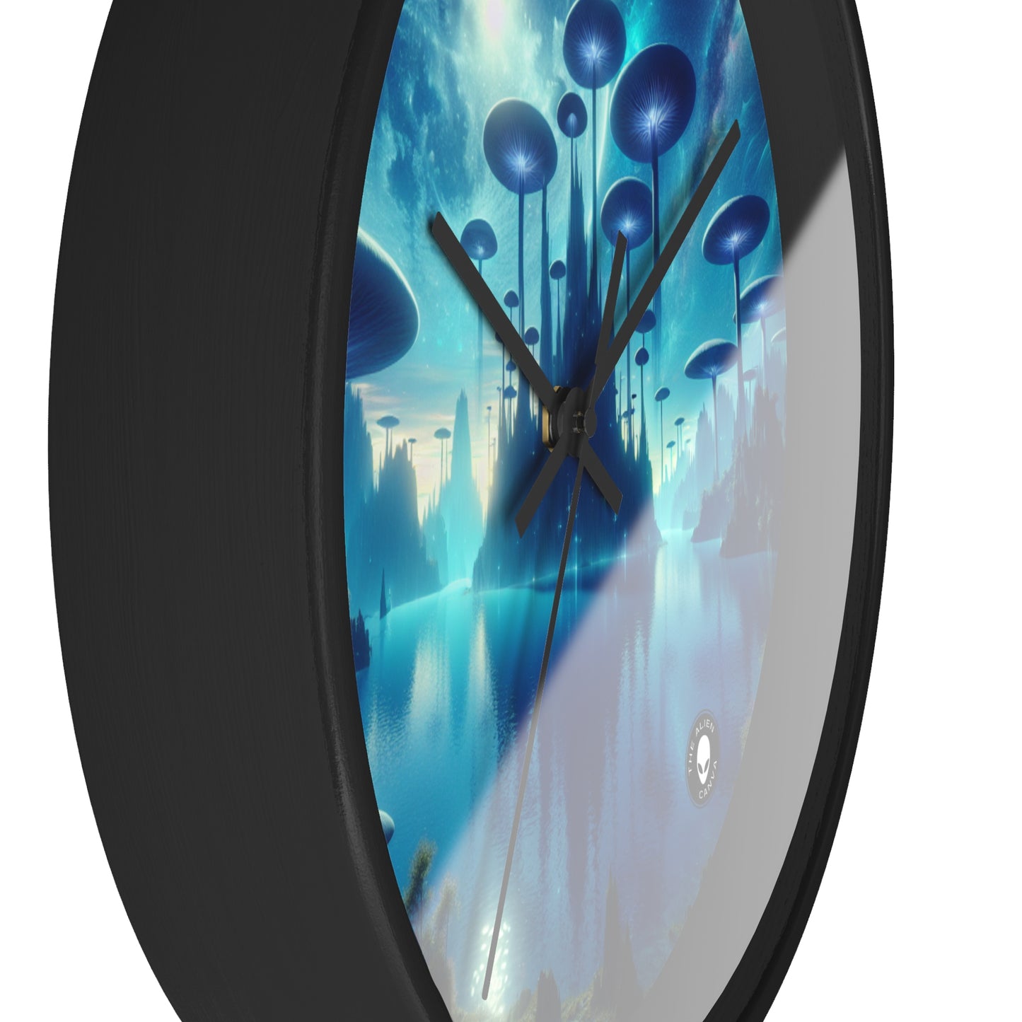 "Moonlit Mushroom Lake" - The Alien Wall Clock