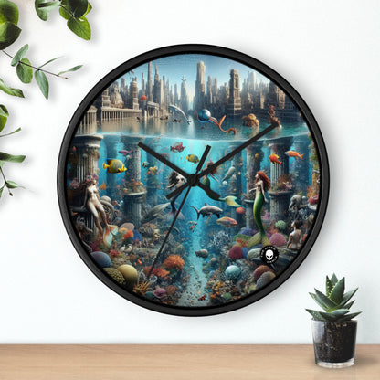 « Seascape Serenity : Un havre sous-marin » – L'horloge murale Alien