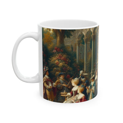 "Regal Elegance : Un portrait de jardin d'inspiration gothique" - La tasse en céramique Alien 11oz International Gothic